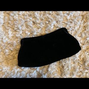 Vintage black velvet clutch